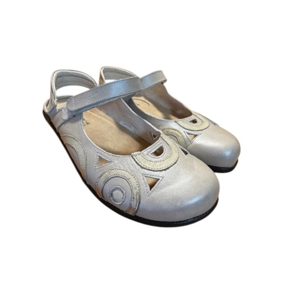 Naot Rongo Slingback Metallic Leather Mary Jane Shoes Women 9 Comfort